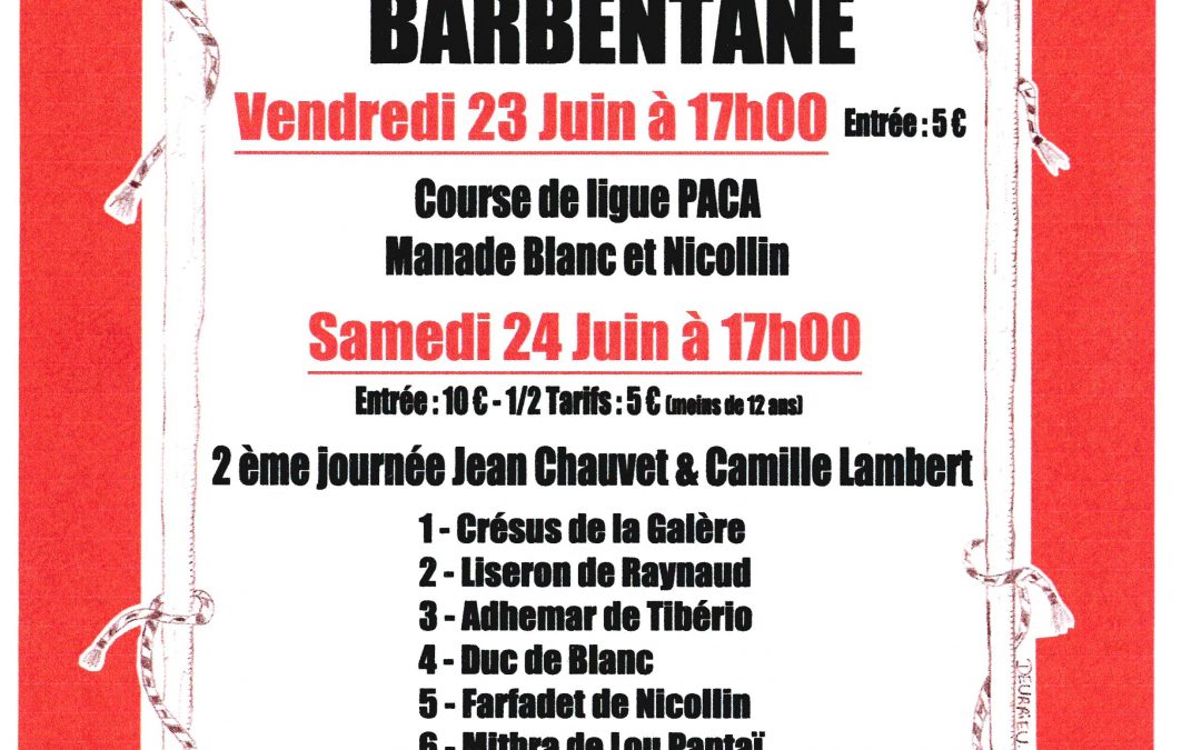 Courses camarguaises 23 et 24 juin 2023