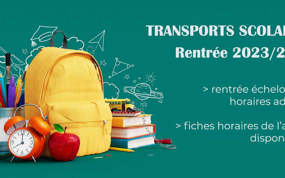 Transports scolaires : rentrée 2023-2024