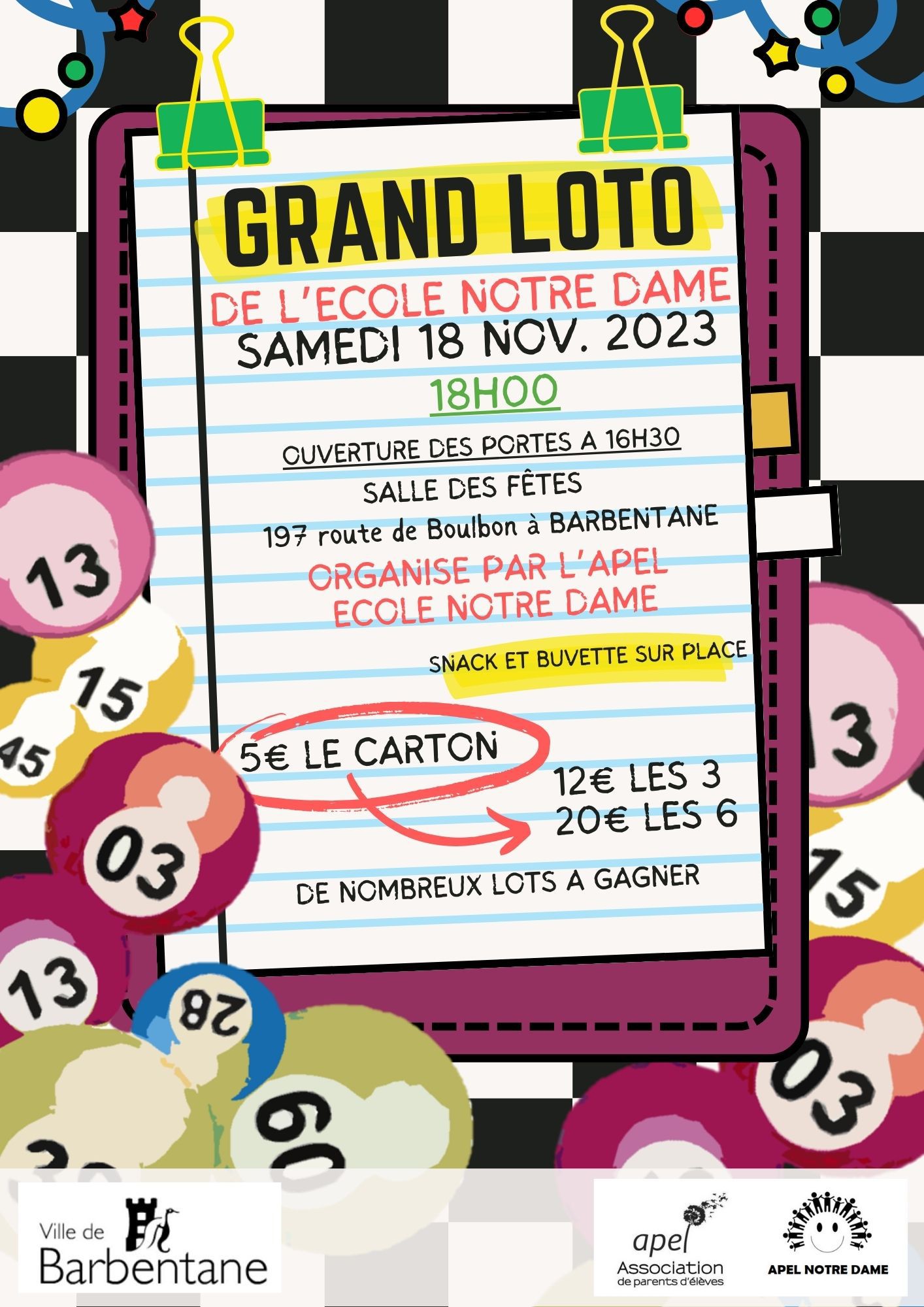 LOTO APEL Notre DAME