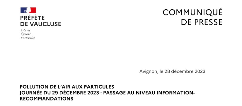 Pollution de l’air aux particules