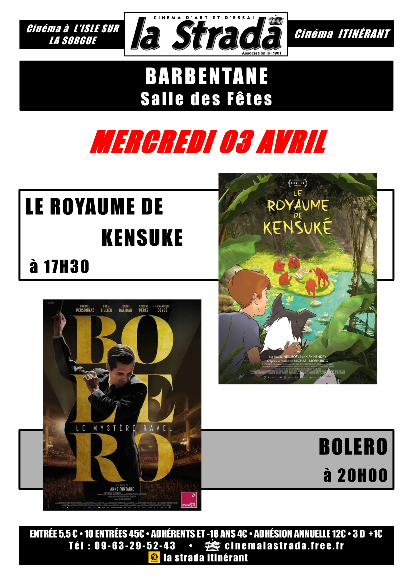 CINE AVRIL - AFFICHETTES PROG