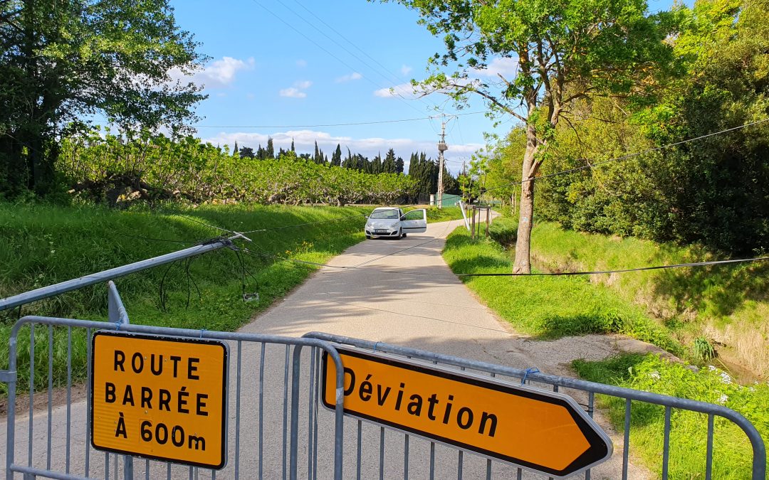 Déviation en cours chemin de la Lonne