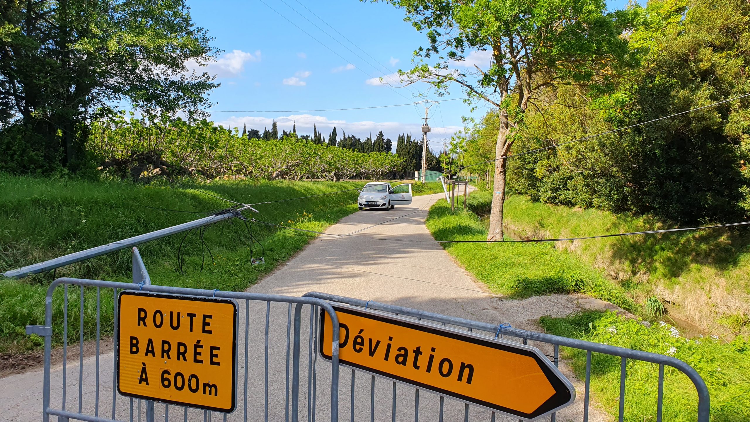 Déviation en cours chemin de la Lonne