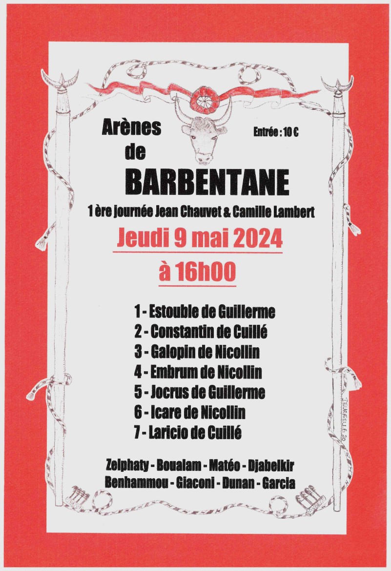 Arènes de Barbentane, jeudi 9 mais