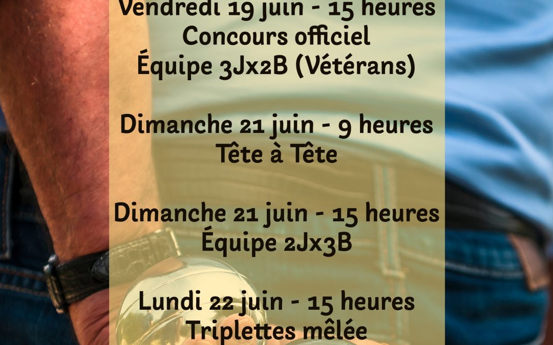 Concours La Boule de la Montagnette